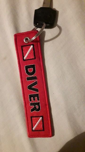 Customer photo review of Embroided Key Chain: Diver