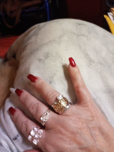 Customer photo review of Moissanite Series Fashion Six Prong Sterling Silver Ring
