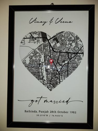 Customer photo review of Map Art - White - Love