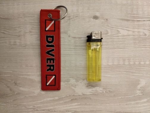 Customer photo review of Embroided Key Chain: Diver