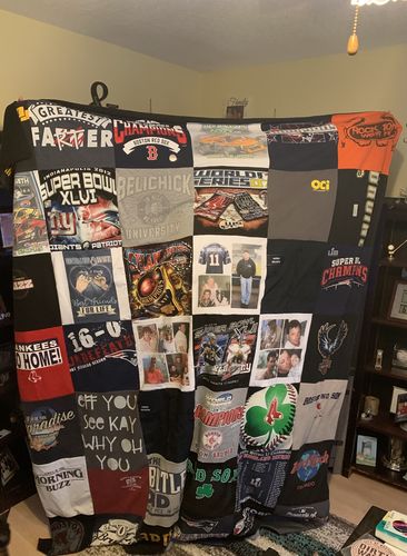 T-shirt quilt featuring new england patriots by Cynthia from NH