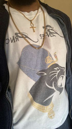 Customer photo review of Franco Ankh Gold Chain Bundle
