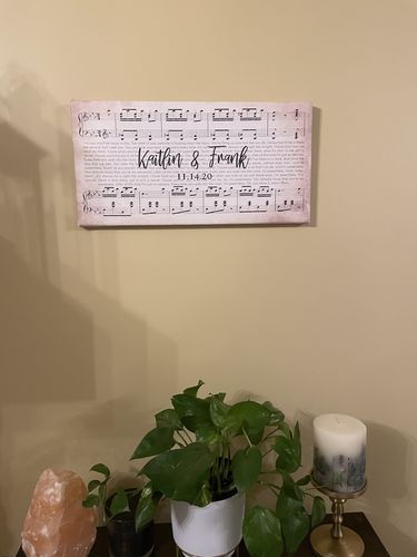 Customer photo review of Custom Couple Music Premium Canvas - Ready to Hang