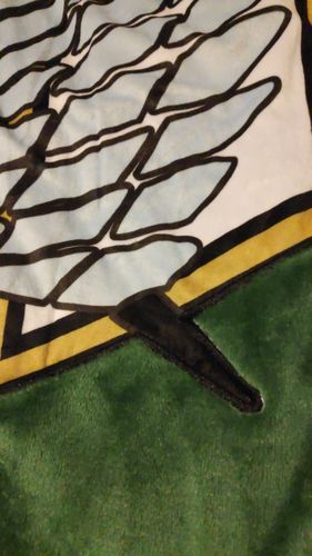 Customer photo review of Kawaii Style Attack on Titan Blanket/Cape