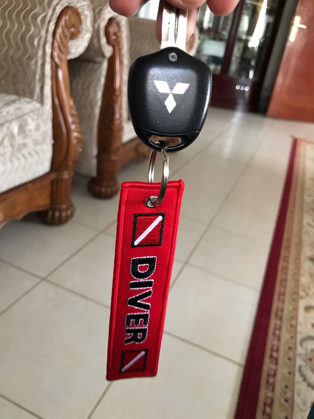 Customer photo review of Embroided Key Chain: Diver