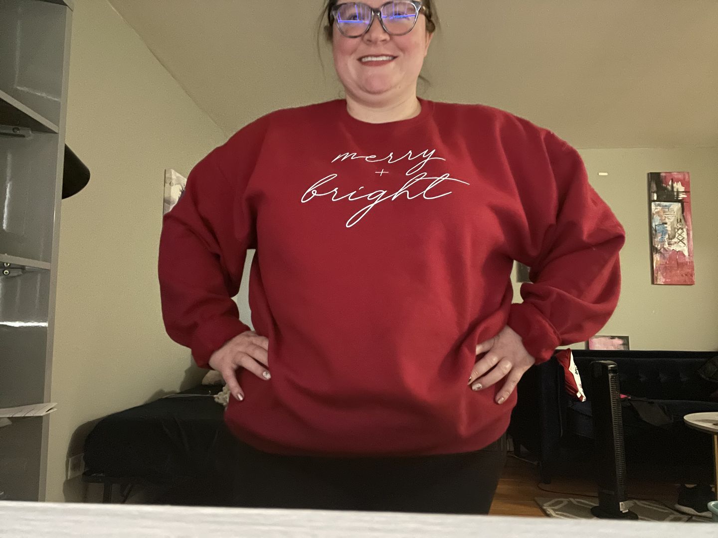 Customer photo review of Merry And Bright White Script