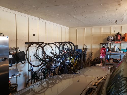 Customer photo review of Wall Mounted Bike Rack for 6 Bikes