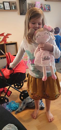 Customer photo review of Personalized Gloveleya Spring Girl Doll With Gift Bag - 5 Colors