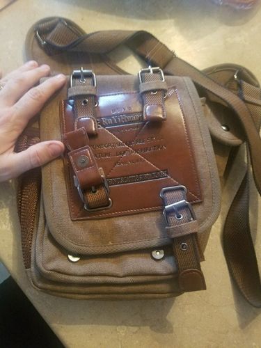 Customer photo review of Retro Canvas Military Messenger Bag