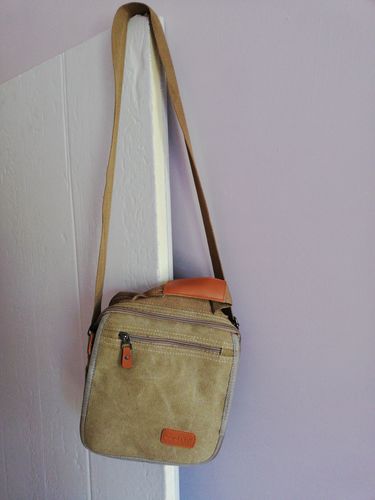 Customer photo review of Canvas Messenger Shoulder Bag