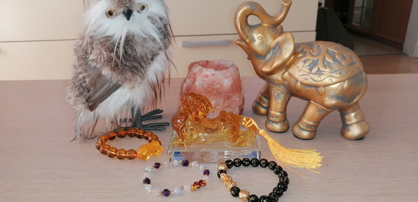 Customer photo review of Wealth Pixiu Charm in Natural Amethyst Bracelet