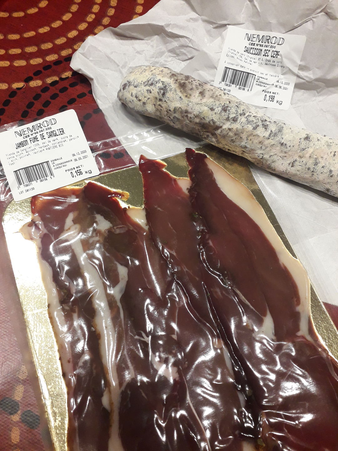 Customer photo review of Saucisson de Cerf sauvage nature - 150g