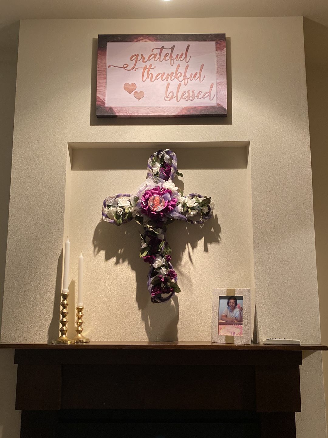 Customer photo review of "Grateful, Thankful, Blessed" Premium Canvas