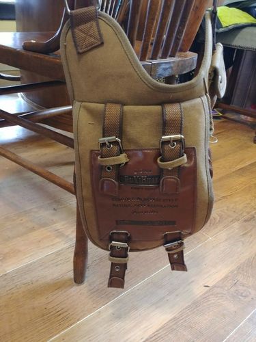 Customer photo review of Retro Canvas Military Messenger Bag
