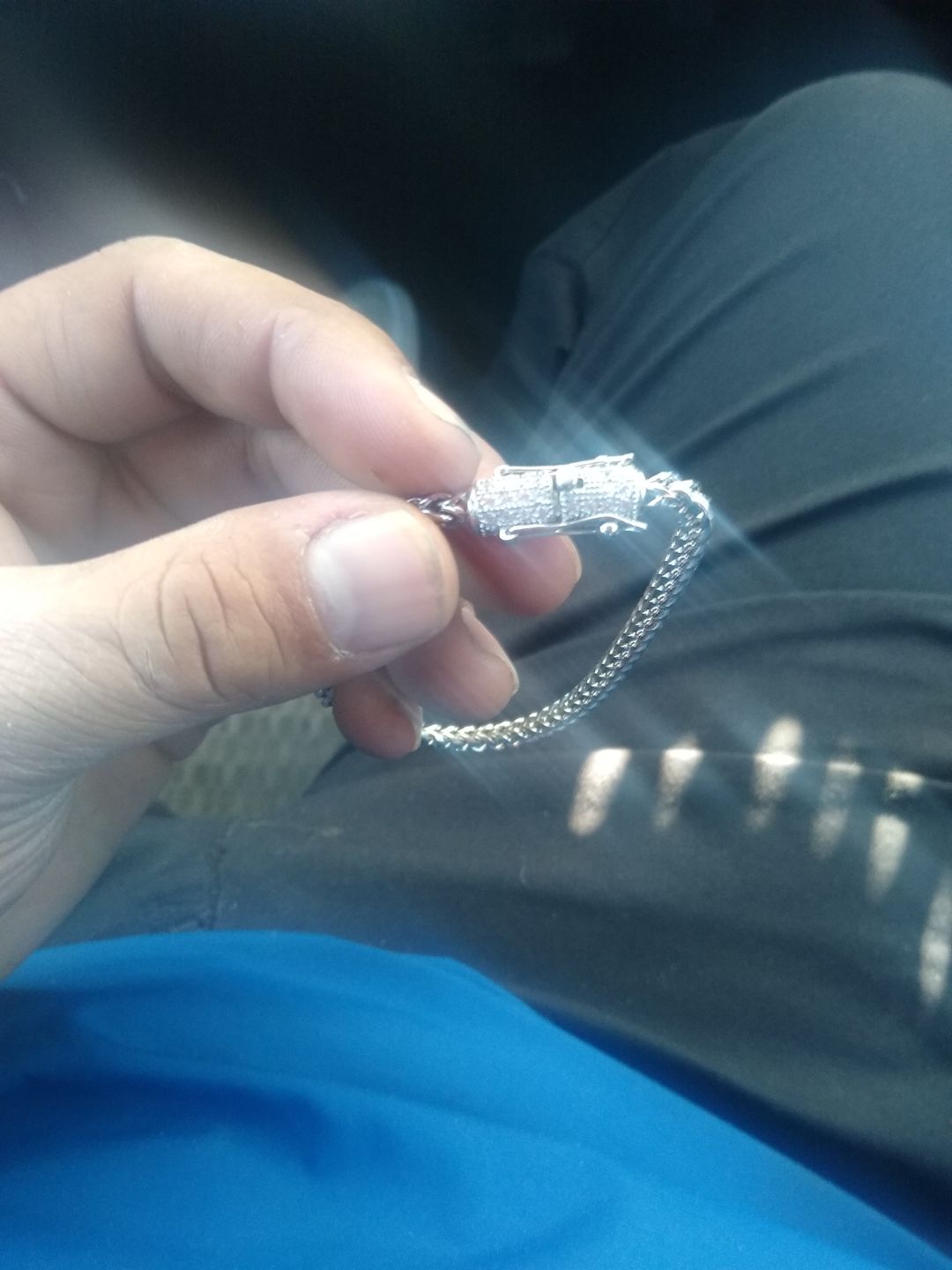 Customer photo review of Stainless Steel Luxury Edition Franco Bracelet