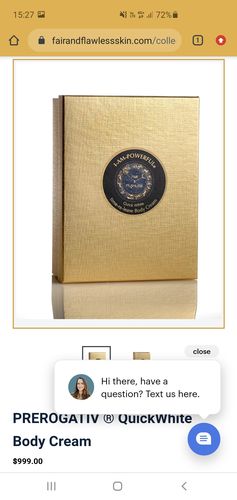 Customer photo review of PREROGATIV ® QuickWhite Face Cream