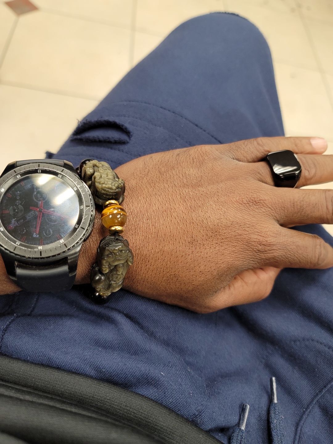 Customer photo review of Natural Gold Obsidian Double Pi Yao Wealth Bracelet