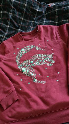 Customer photo review of BLUMENFUCHS GRÜN - BIO  - Unisex Organic Sweatshirt