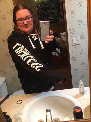 Customer photo review of AB North Lace Hoodie ( Black )