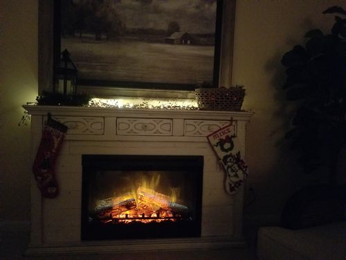Customer photo review of Dimplex 33'' Self-Trimming Widescreen Plug-in Electric Firebox