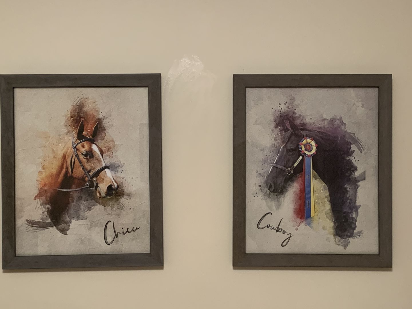Customer photo review of Personalized Horse portrait
