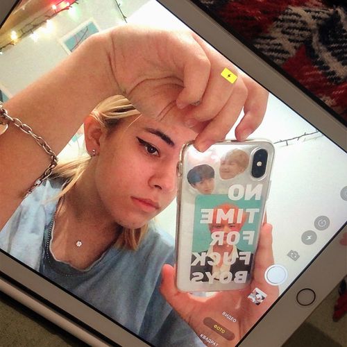 Customer photo review of NO TIME FOR FUCK BOYS Transparent iPhone Case
