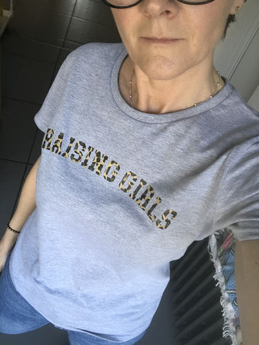 Customer photo review of Raising Girls Leopard Tee (MRK X)