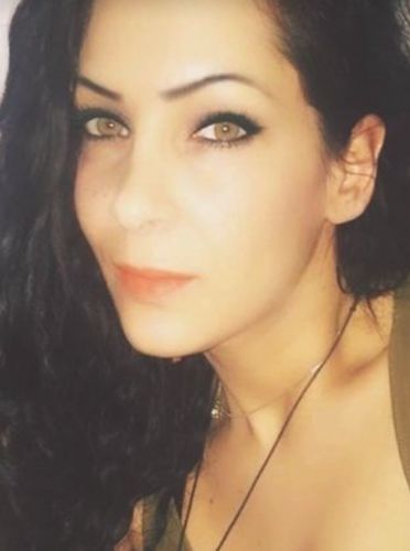 Customer photo review of Gem Blue Colored Contact Lenses