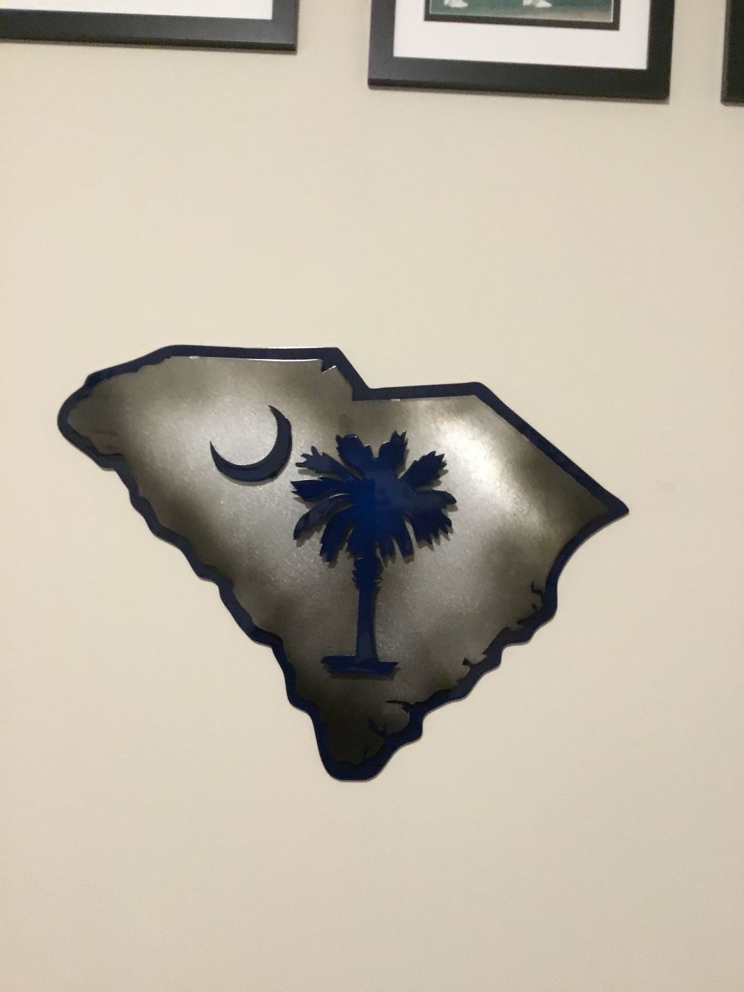 Customer photo review of South Carolina State Emblem 3D Vintage Metal Artwork Blue 24" x 18"