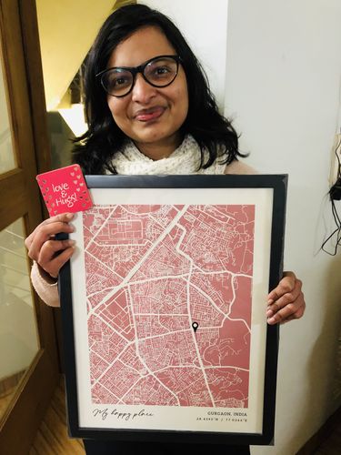 Customer photo review of Map Art - Baby Pink - Modern #1