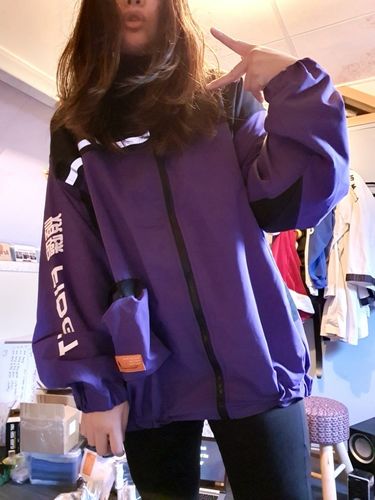 Customer photo review of Harajuku Style No Signal Windbreaker