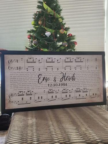 Customer photo review of Custom Couple Music Premium Canvas - Ready to Hang