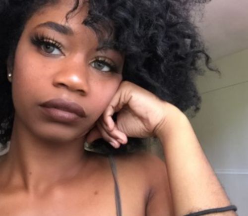 Customer photo review of Gem Blue Colored Contact Lenses