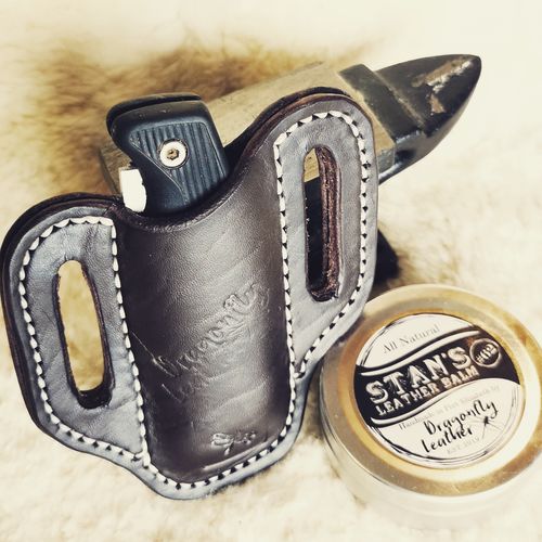 Customer photo review of No.85 | Leather Trapper Knife Sheath (Template)