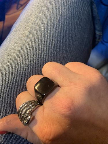 Customer photo review of SQUARE BLACK RING