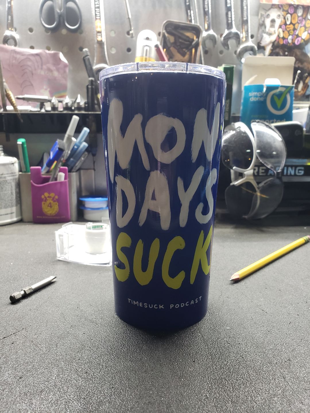 Customer photo review of Mondays SUCK 20oz Tumbler