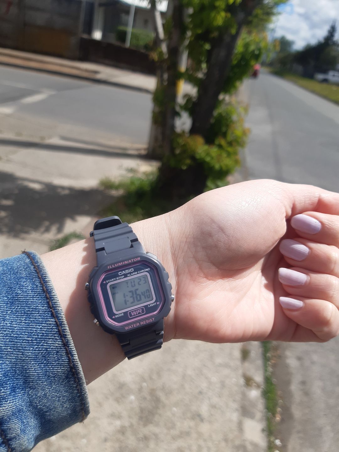 Customer photo review of Reloj Casio Vintage LA-20WH-8ADF Gris Rosado