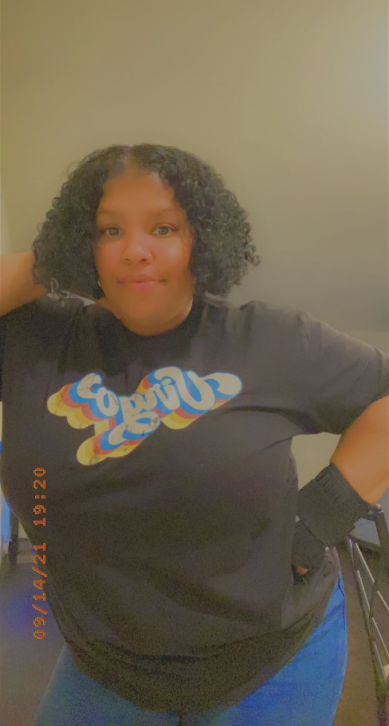Customer photo review of Retro Distressed Virgo Zodiac Shirt