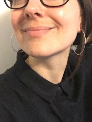 Customer photo review of Large Hoop Earrings