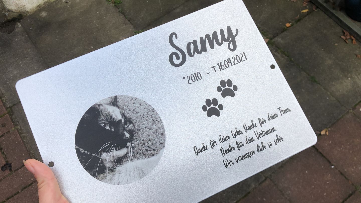 Customer photo review of Gedenktafel Hund "Lieblingshund"