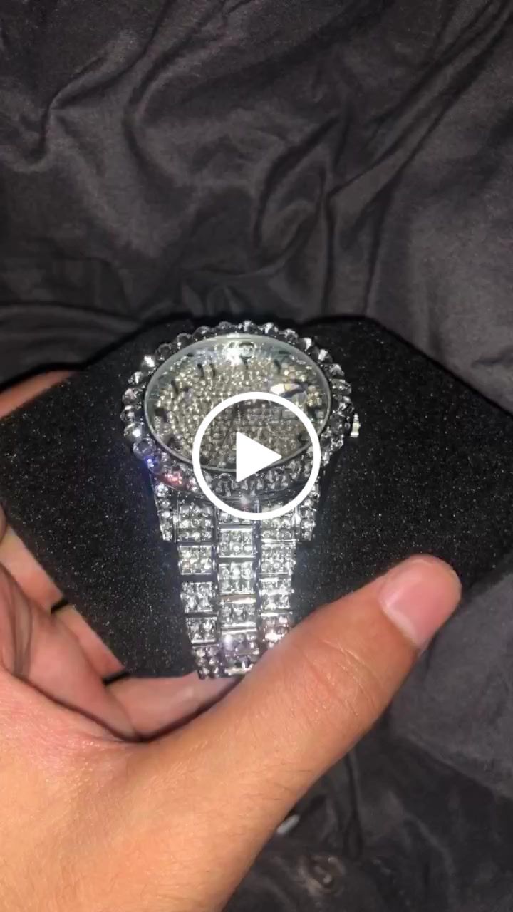 Customer video review of Arabic Dial Diamond Simulant Watch - Silver
