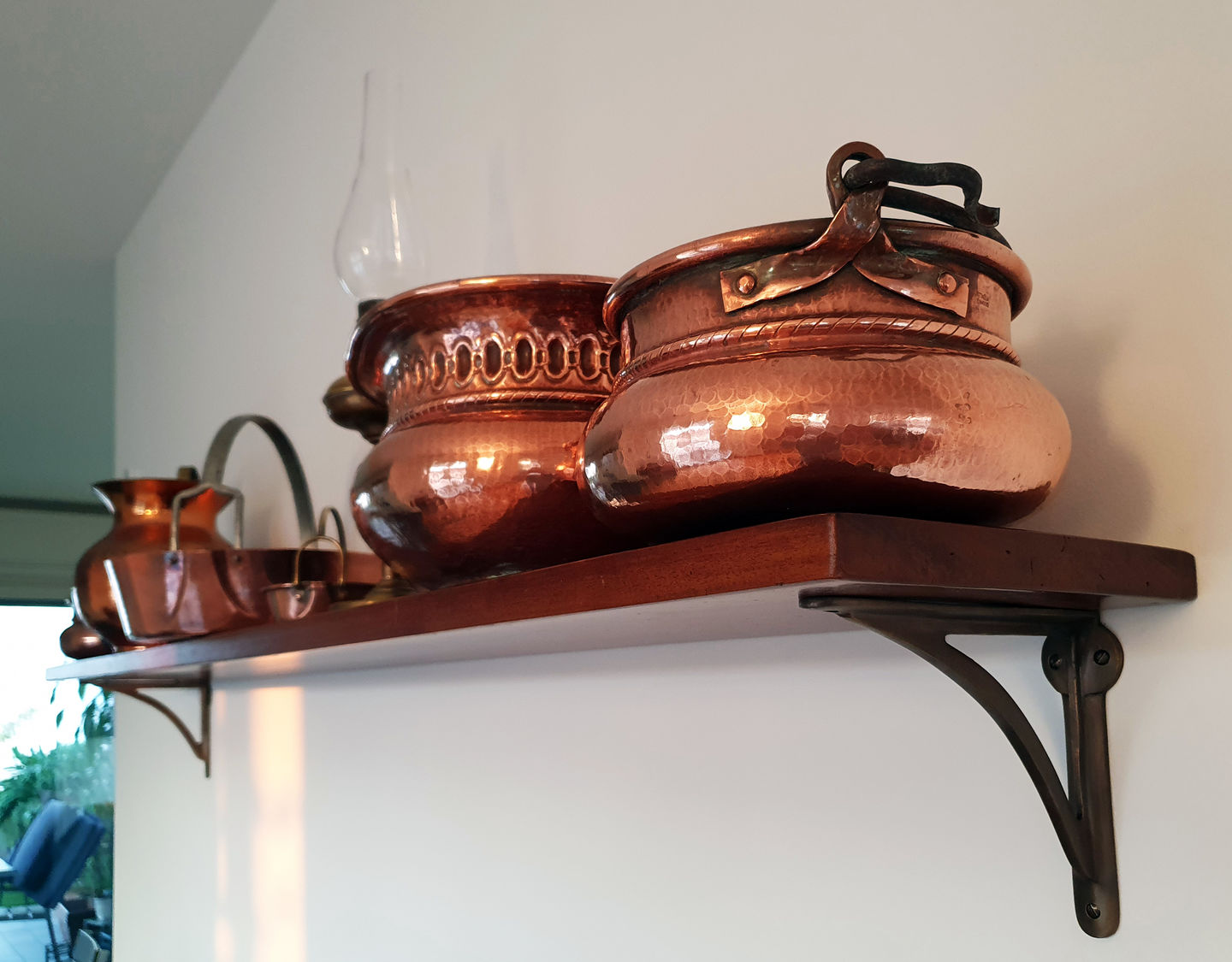 Customer photo review of Aged Brass Ironbridge Shelf Brackets