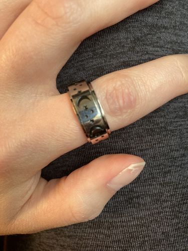 Customer photo review of Vespani Night Sky Anxiety Ring
