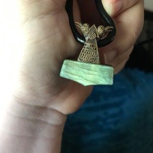 Customer photo review of Raven Mjolnir with Labradorite