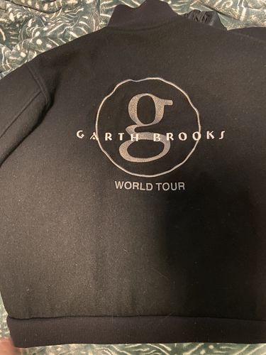 Customer photo review of Vintage Garth Brooks World Tour Varsity Wool Jacket Size XL