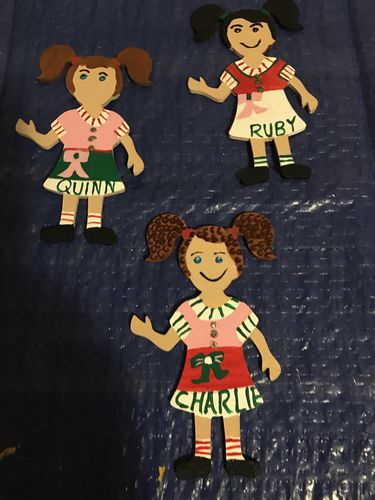 Customer photo review of Unfinished Wooden Girl Shape - Kid - Craft - up to 24" DIY