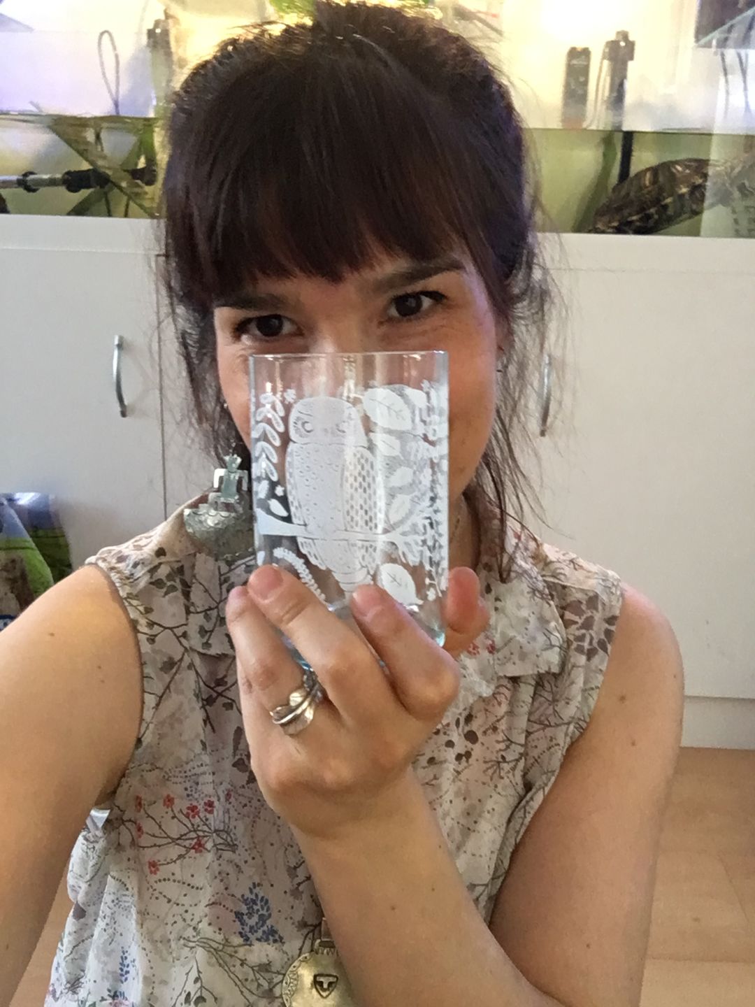 Customer photo review of Aves de Chile Juego de 4 Vasos