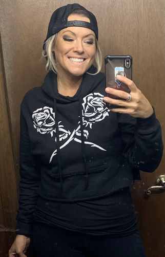 Customer photo review of 124- Dead Rose Crop Hoodie