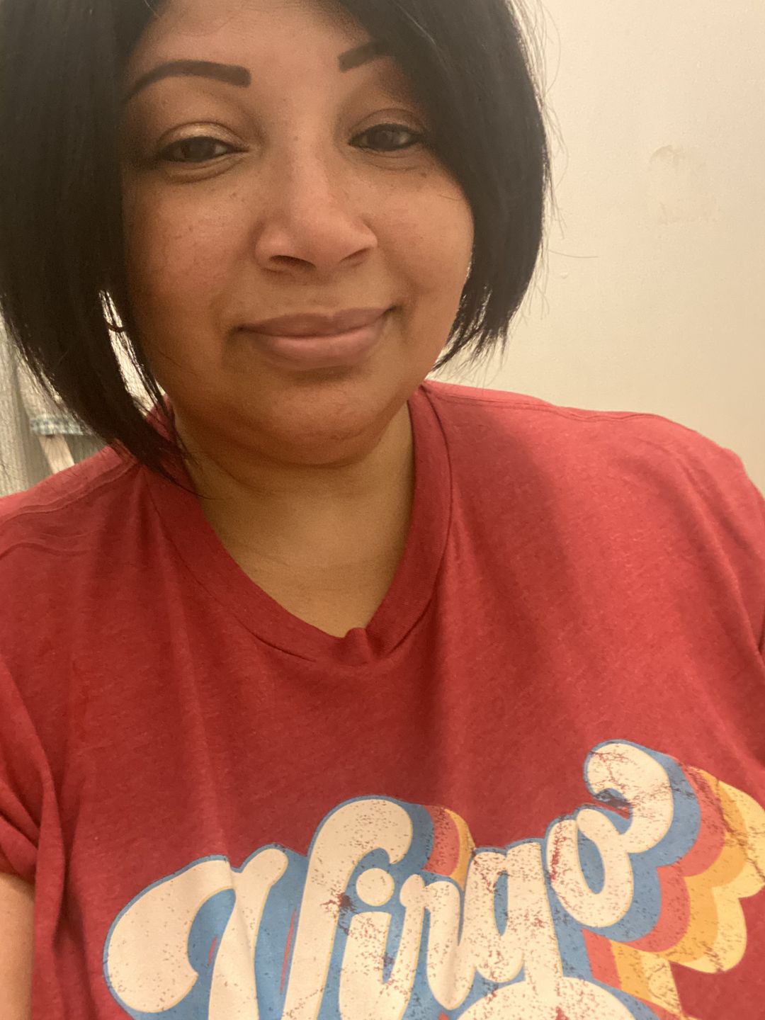 Customer photo review of Retro Distressed Virgo Zodiac Shirt