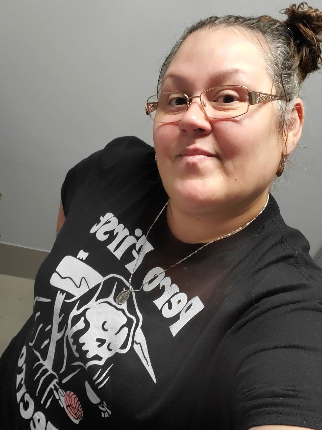 Customer photo review of Pero First Cafecito Muerte Unisex T-Shirt